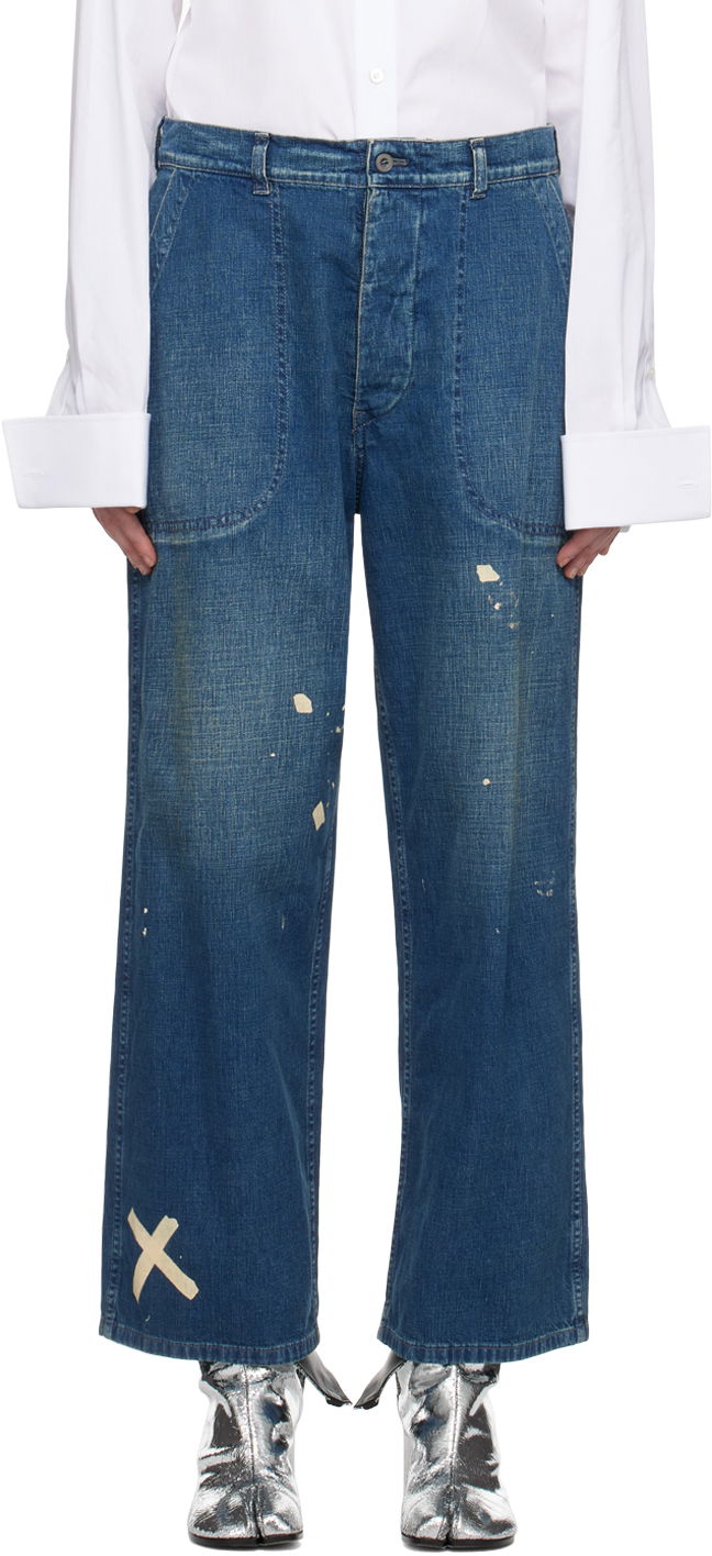 Jeans Maison Margiela Paint Splatter Jeans Blå | S51KA0592 S30877, 0