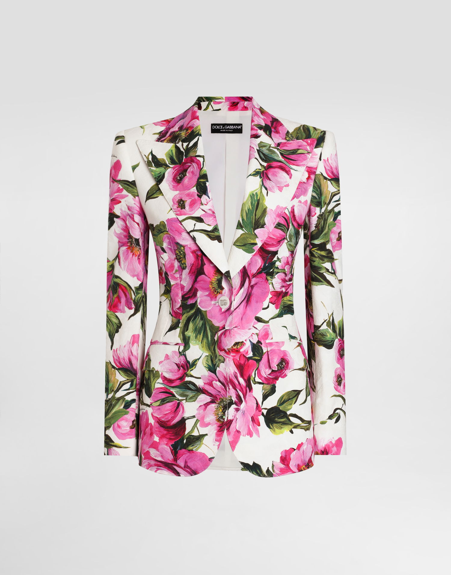Jakke Dolce & Gabbana Dolce & Gabbana Turlington Peony Print Jacquard Jacket Flerfarvet | F29UCTFSFN9HA5KR, 0