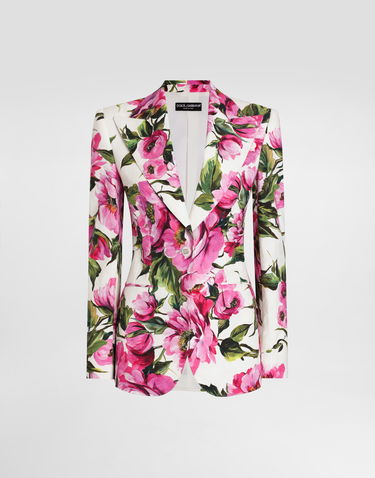 Jakke Dolce & Gabbana Dolce & Gabbana Turlington Peony Print Jacquard Jacket Flerfarvet | F29UCTFSFN9HA5KR, 0