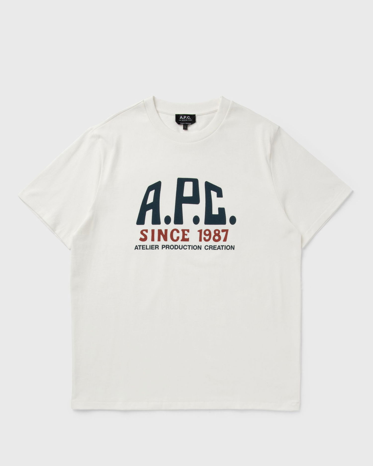 T-shirt A.P.C. Print Label T-Shirt Hvid | COHBU-M26442-AAB, 0