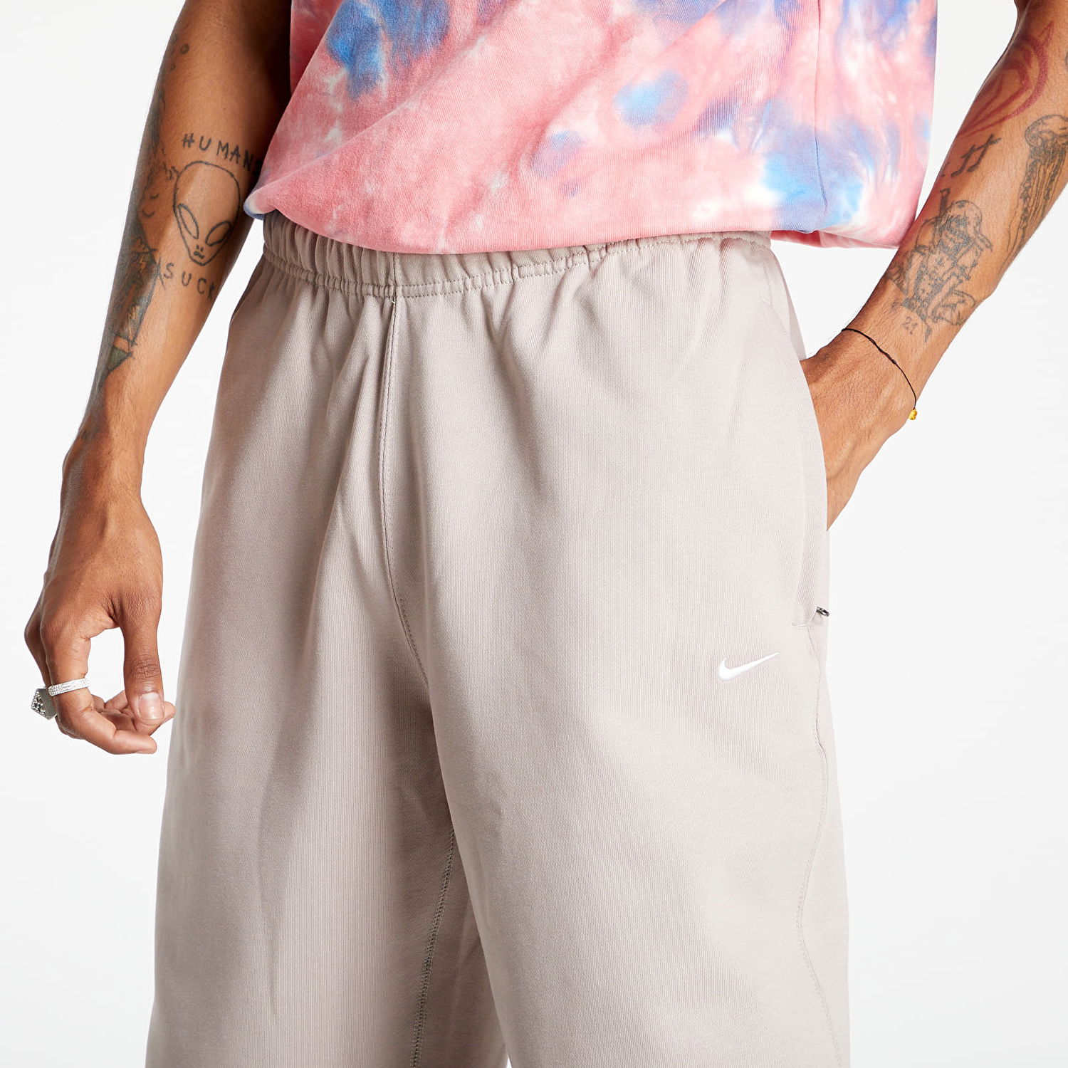 Joggingbukser Nike Solo Swoosh Fleece Pant Beige | CW5460-245, 1