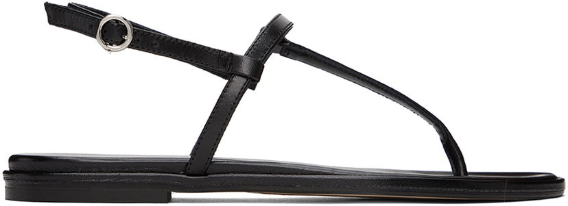 Tilbehør Aeyde Aeyde Nala Leather Thong Sandals Sort | A11-FS-TTTR08FL48-SS24-800-007