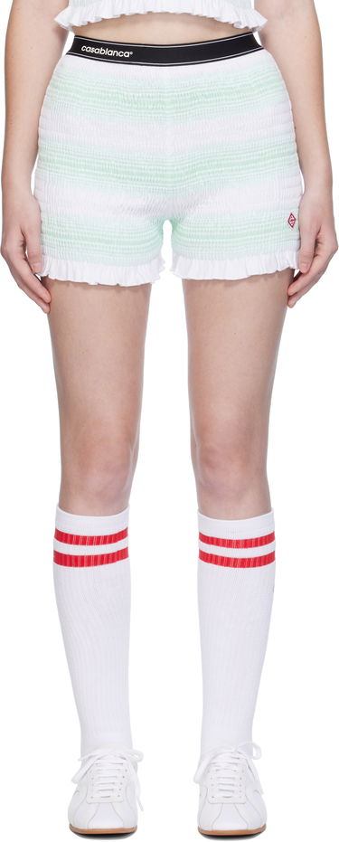 Shorts Casablanca Casablanca Stripe Shirred Shorts Grøn | WPF25-JTR-163-01, 0