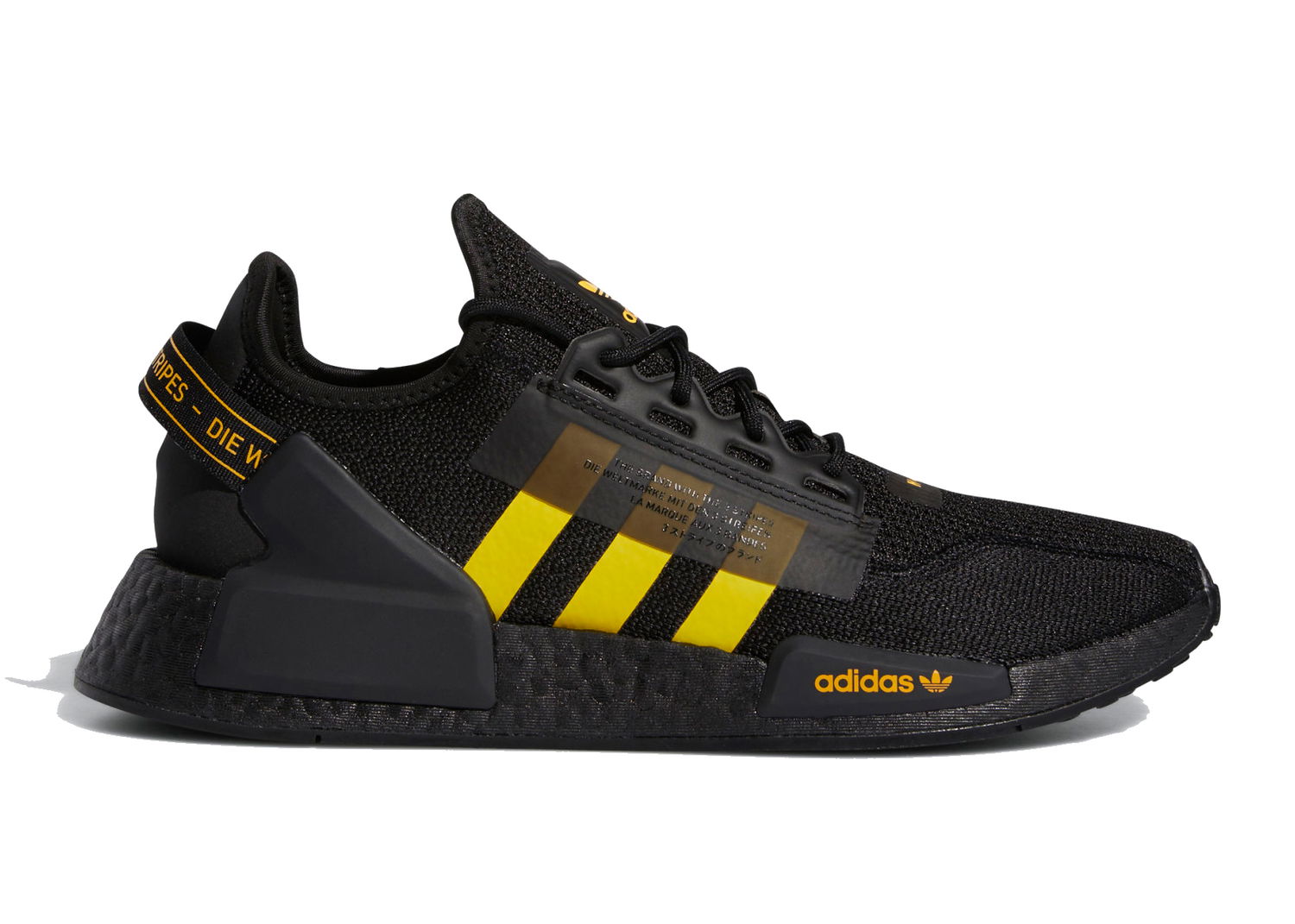 Sneakers og sko adidas Originals NMD R1 V2 Core Black Solar Gold Sort | GX3849, 0