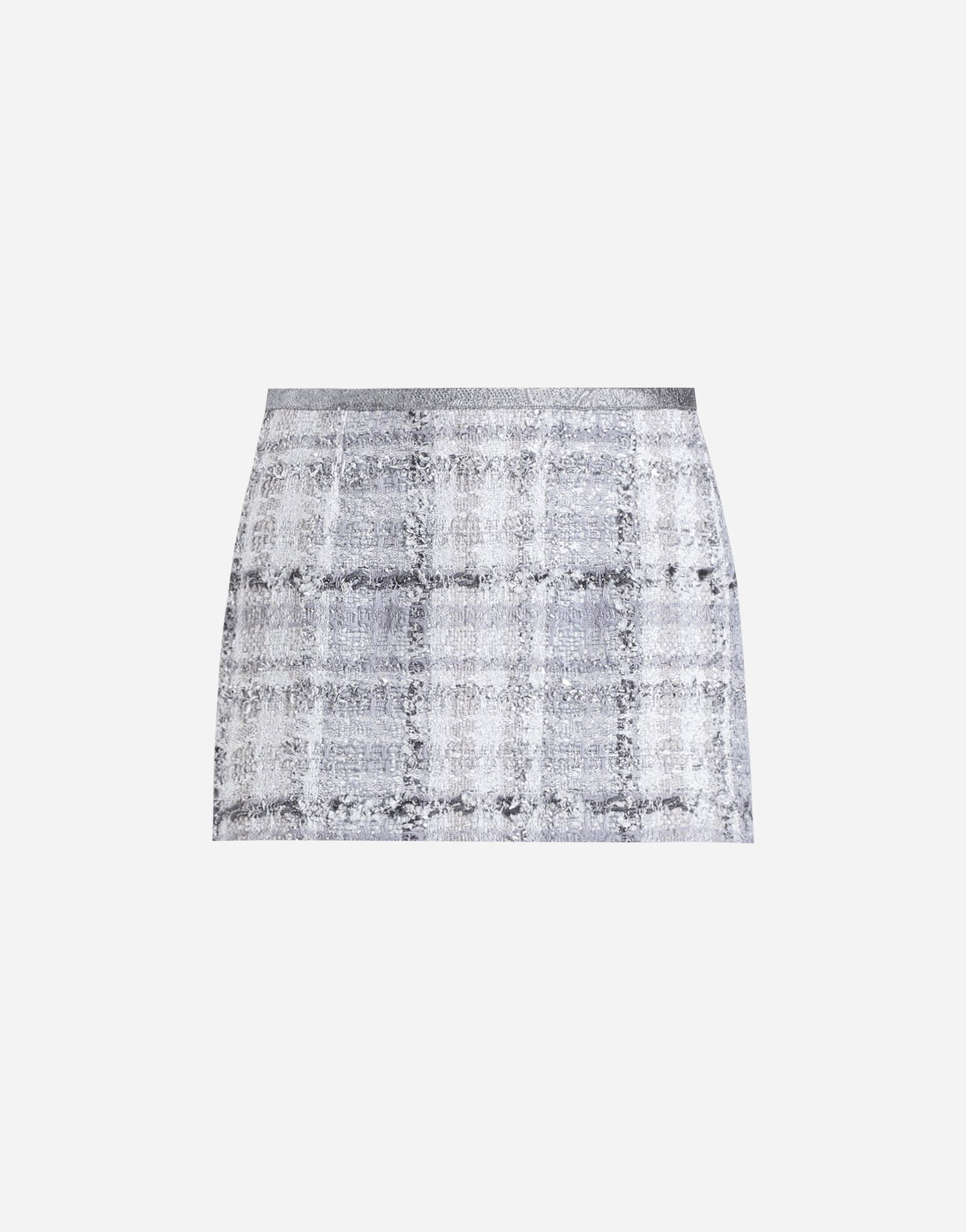 Nederdel Dolce & Gabbana Check Lurex Tweed Miniskirt Grå | F4CC8TFQZAES8100, 0