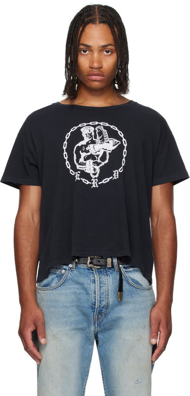 Crop top Enfants Riches Déprimés Enfants Riches Déprimés Chain Graphic Cropped T-Shirt Sort | 010-818, 0