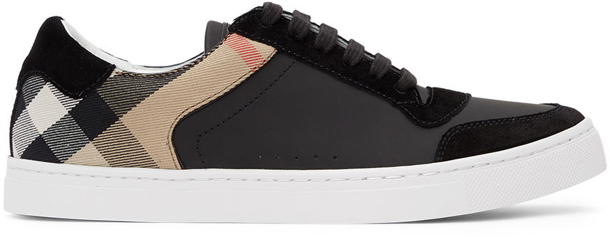 Sneakers og sko Burberry Black Check Reeth Sneakers Sort | 8024124, 0