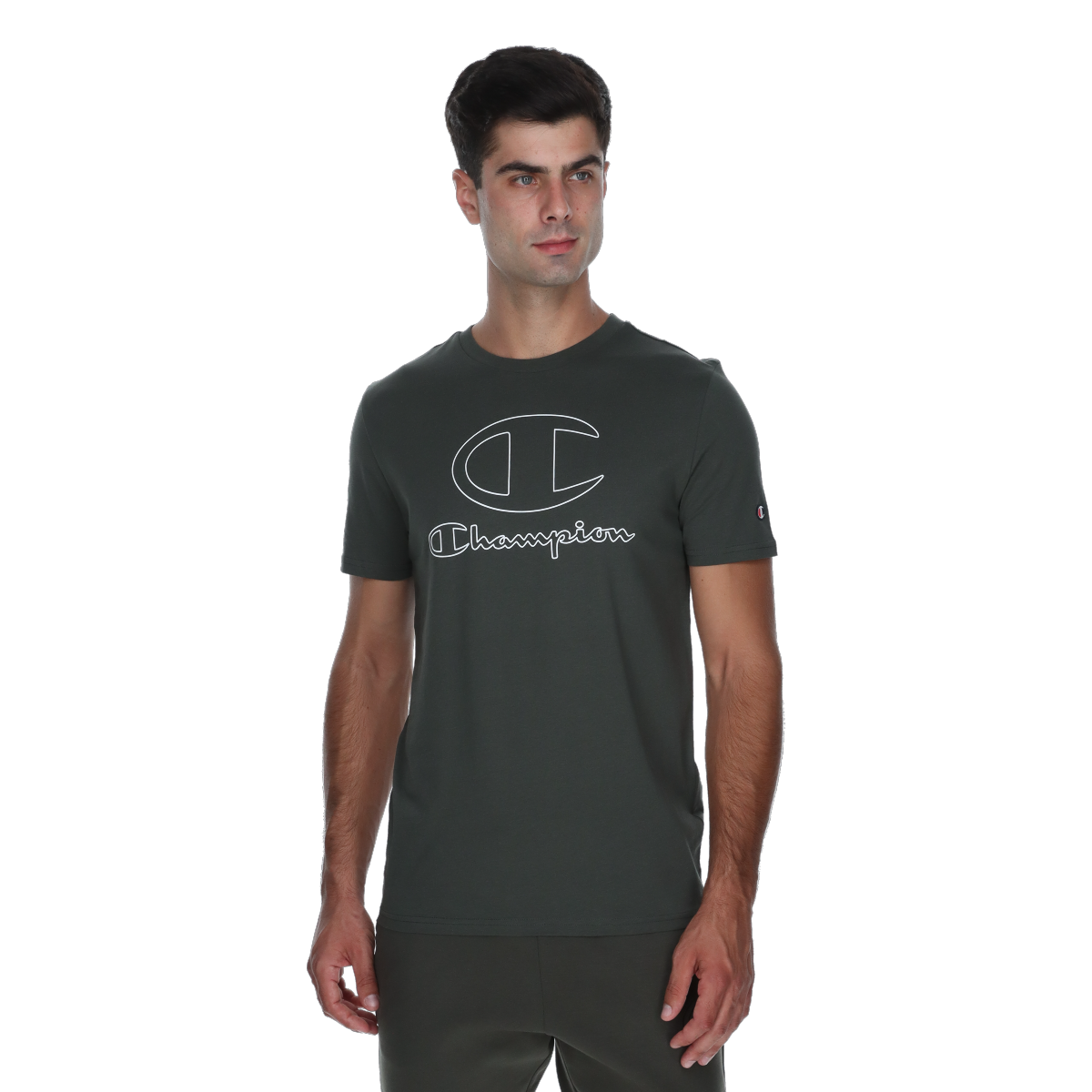 T-shirt Champion Crewneck T-Shirt Grøn | 222130-GS517, 0