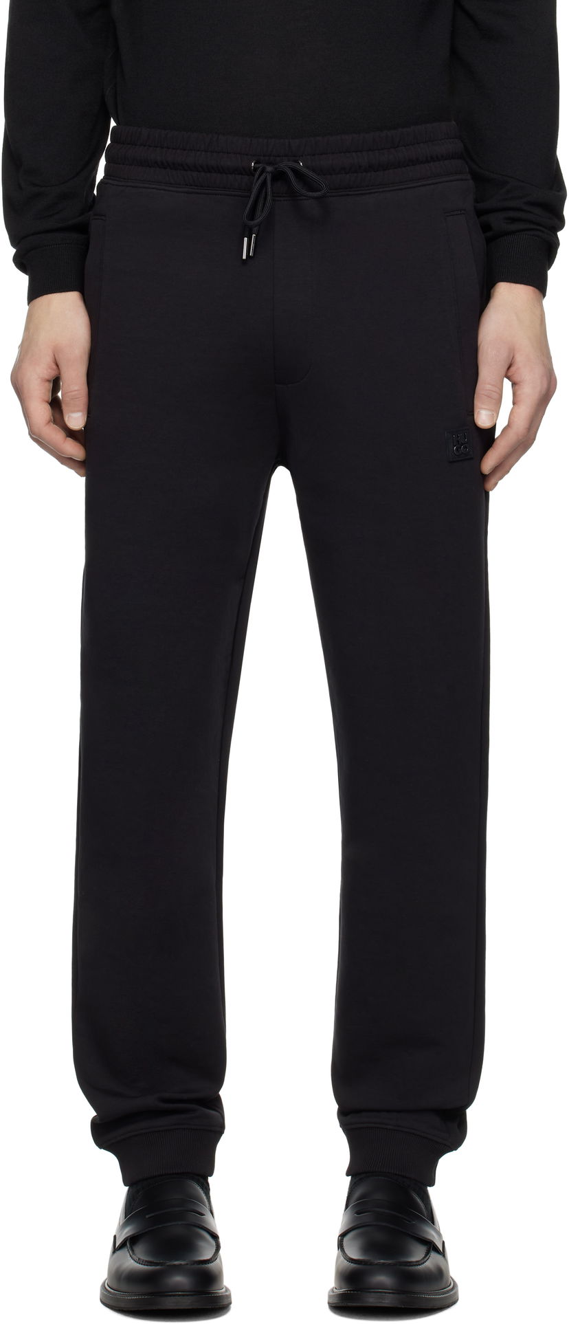 Joggingbukser BOSS Stacked Logo Tracksuit Sweatpants Sort | 50533695