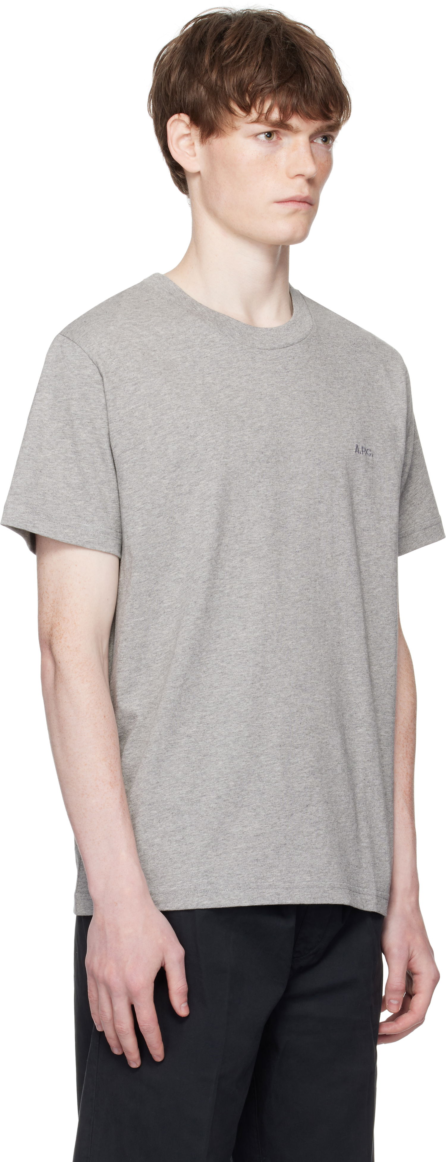 T-shirt A.P.C. Standard Embroidered Logo T-Shirt Hvid | COHBW-M26392, 1