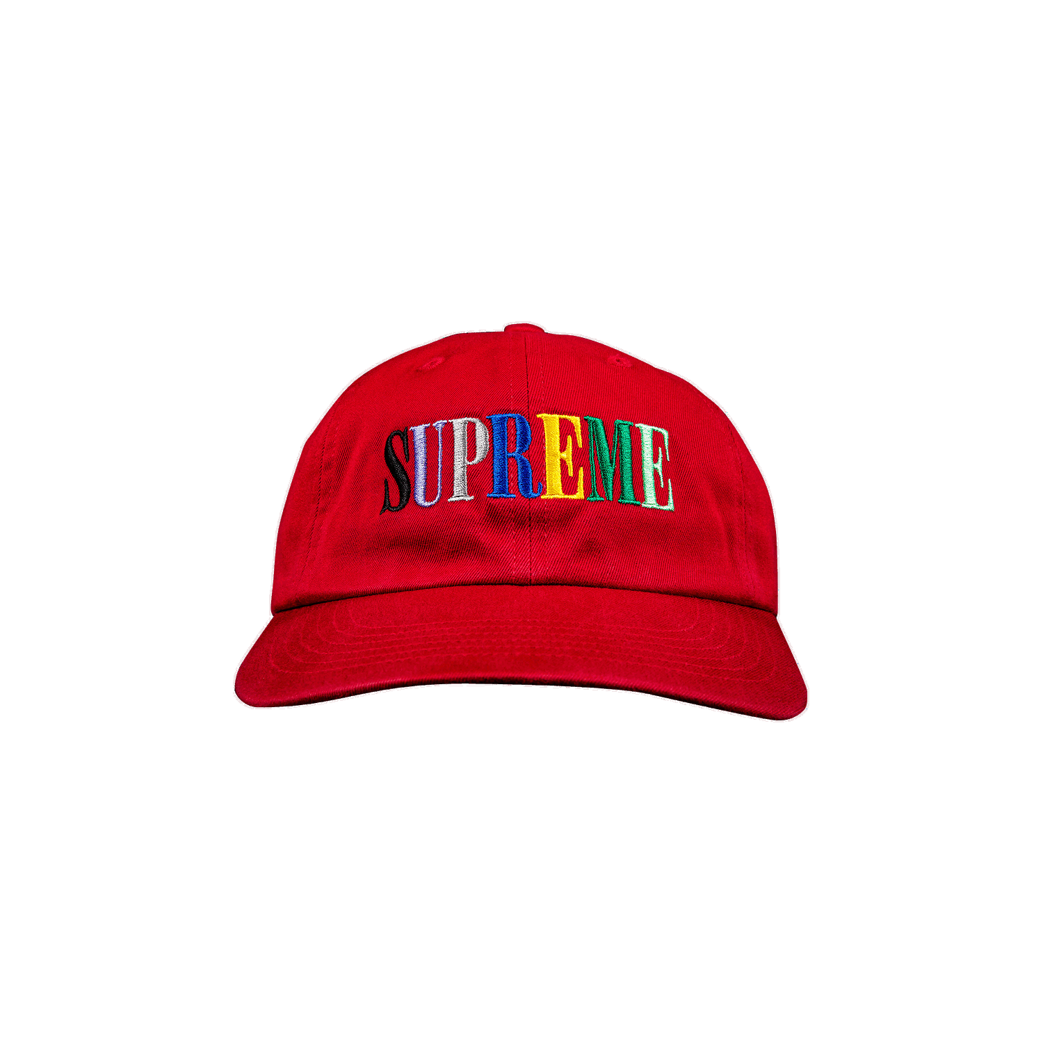 Kasket Supreme Multi Color Logo 6-Panel Rød | FW20H65 RED, 0
