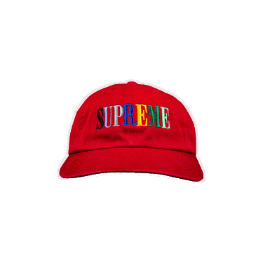 Kasket Supreme Multi Color Logo 6-Panel Rød | FW20H65 RED, 0