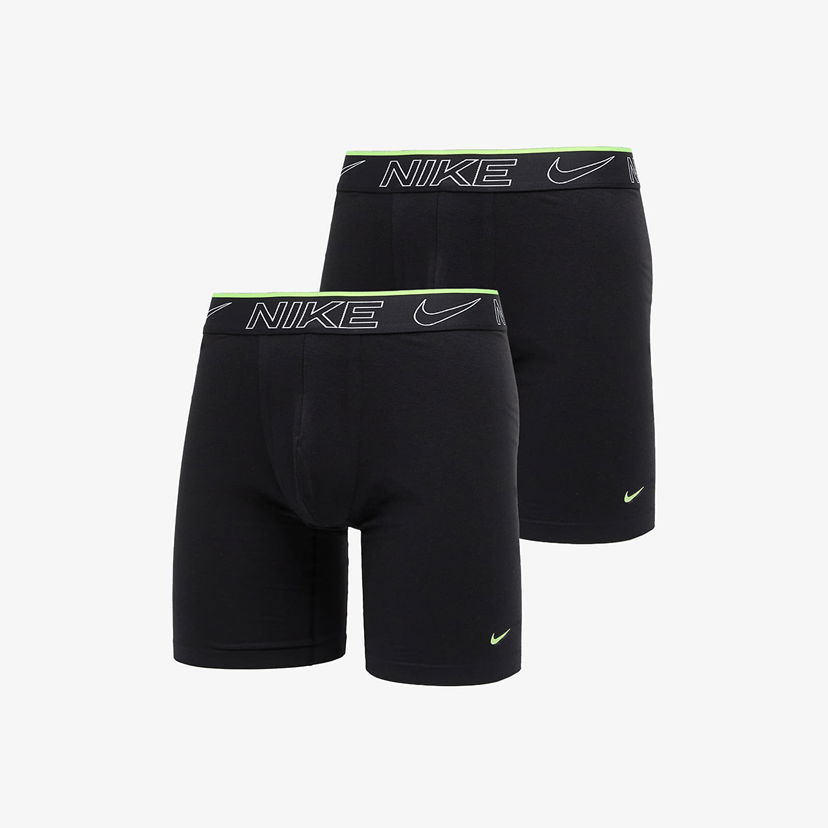 Boksere Nike Elite Cotton Stretch Long Boxer Brief 2-Pack Sort | 0000KE1270-001