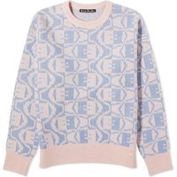 Sweater Acne Studios Katch 2 Tone Face Jumper "Faded Pink Melange/Light Blue" Lyserød | C60081-DLG, 1