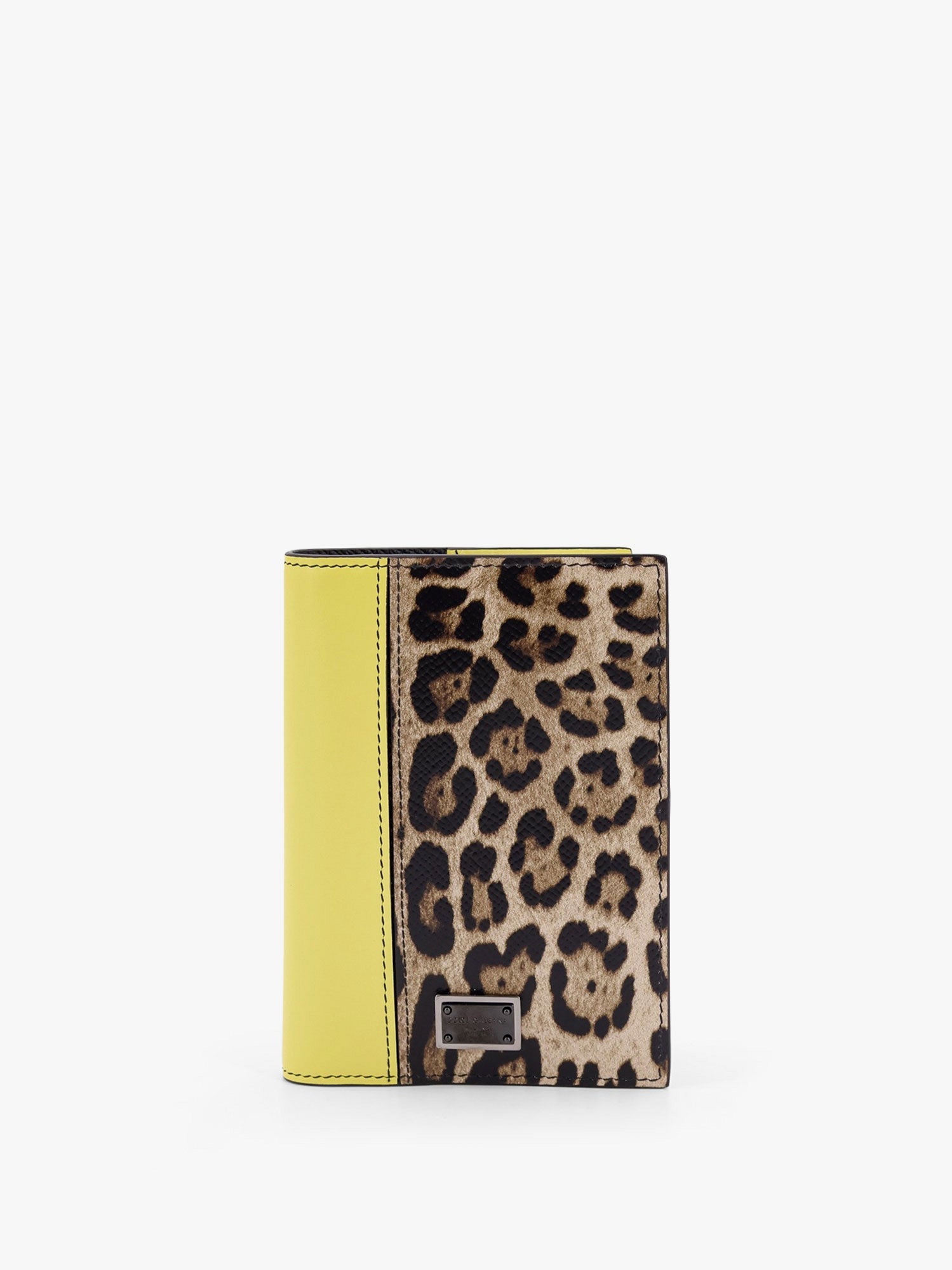 Tegnebog Dolce & Gabbana Dolce & Gabbana Leopard Print and Acid Yellow Passport Holder Flerfarvet | BP2215A6N738Z857, 0