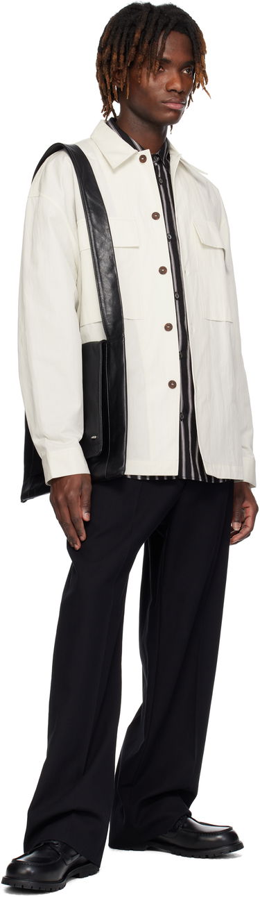 Skjorte Studio Nicholson Studio Nicholson Landi Overshirt Hvid | LANDI SNM - 1280, 3