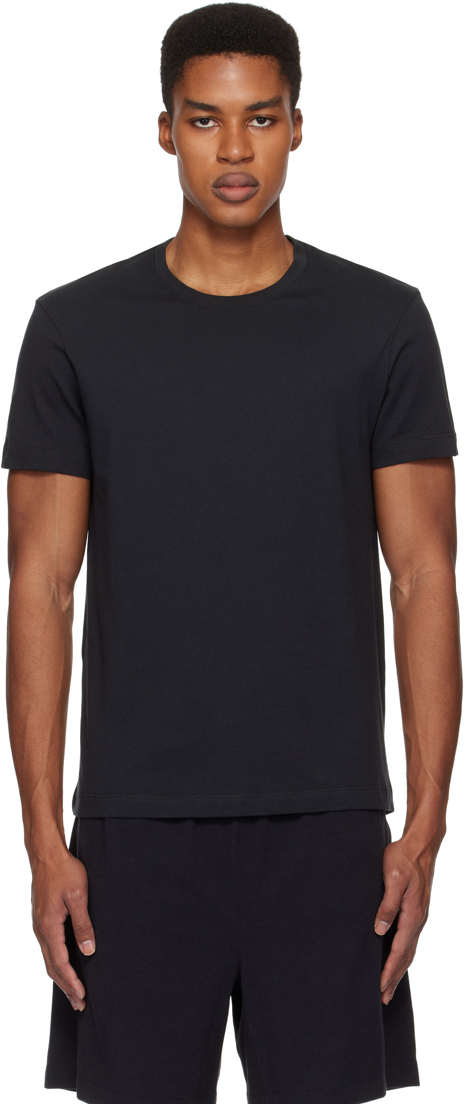 T-shirt SKIMS Classic Cotton T-Shirt Sort | TP-TSH-5701M, 0