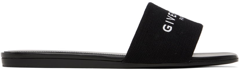Tøj Givenchy Givenchy 4G Flat Sandals Sort | BE306FE1PU001