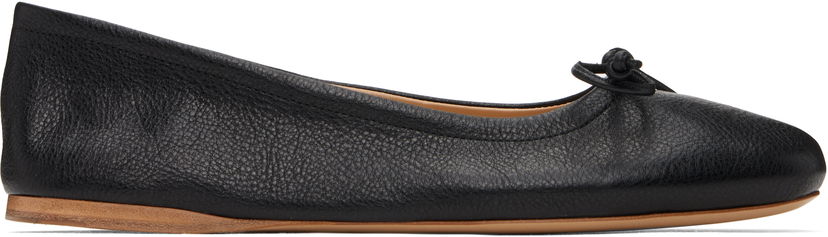 Sneakers og sko JW Anderson JW Anderson Round-Toe Leather Ballerinas Sort | BL0031-LA0323