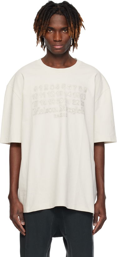 T-shirt Maison Margiela Maison Margiela Embroidered Logo T-Shirt Hvid | S50GC0705 S24567, 0