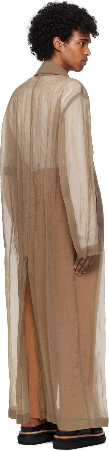 Regnfrakke Dries Van Noten Dries Van Noten Loose Fit Mac Coat Brun | 251-020213-1329, 2