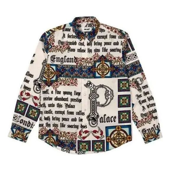 Skjorte Palace Medieval Print Shirt Hvid | P21SHT026, 0
