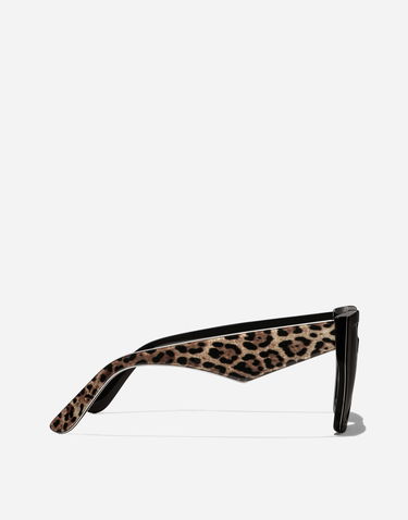 Solbriller Dolce & Gabbana Crossed Leopard Print Acetate Sunglasses Flerfarvet | VG4438VP3879V000, 2