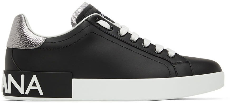 Sneakers og sko Dolce & Gabbana Black Portofino Sneakers Sort | CS1760AH527, 0
