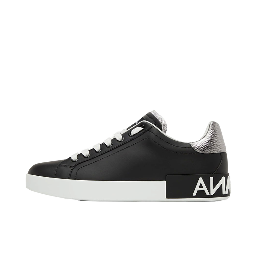 Sneakers og sko Dolce & Gabbana Black Portofino Sneakers Sort | CS1760AH527