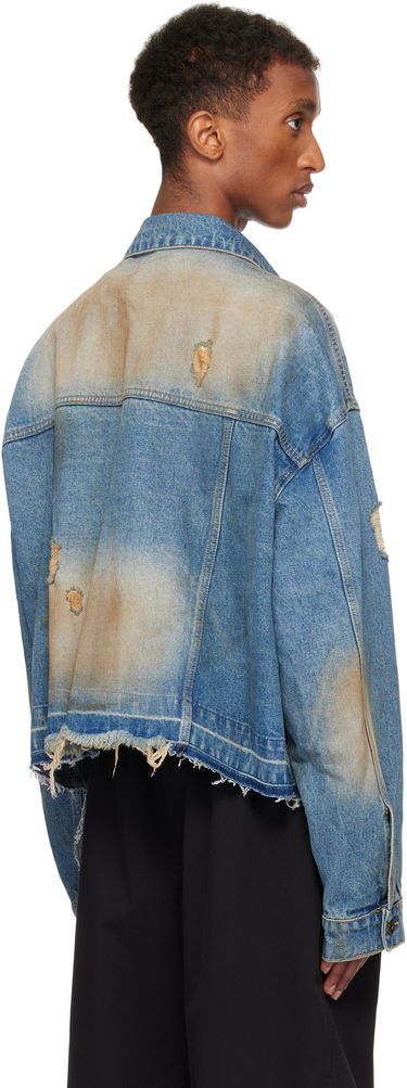 Jakke We11done We11done Distressed Denim Jacket Blå | WD-DJ3-24-310-U-BL, 2