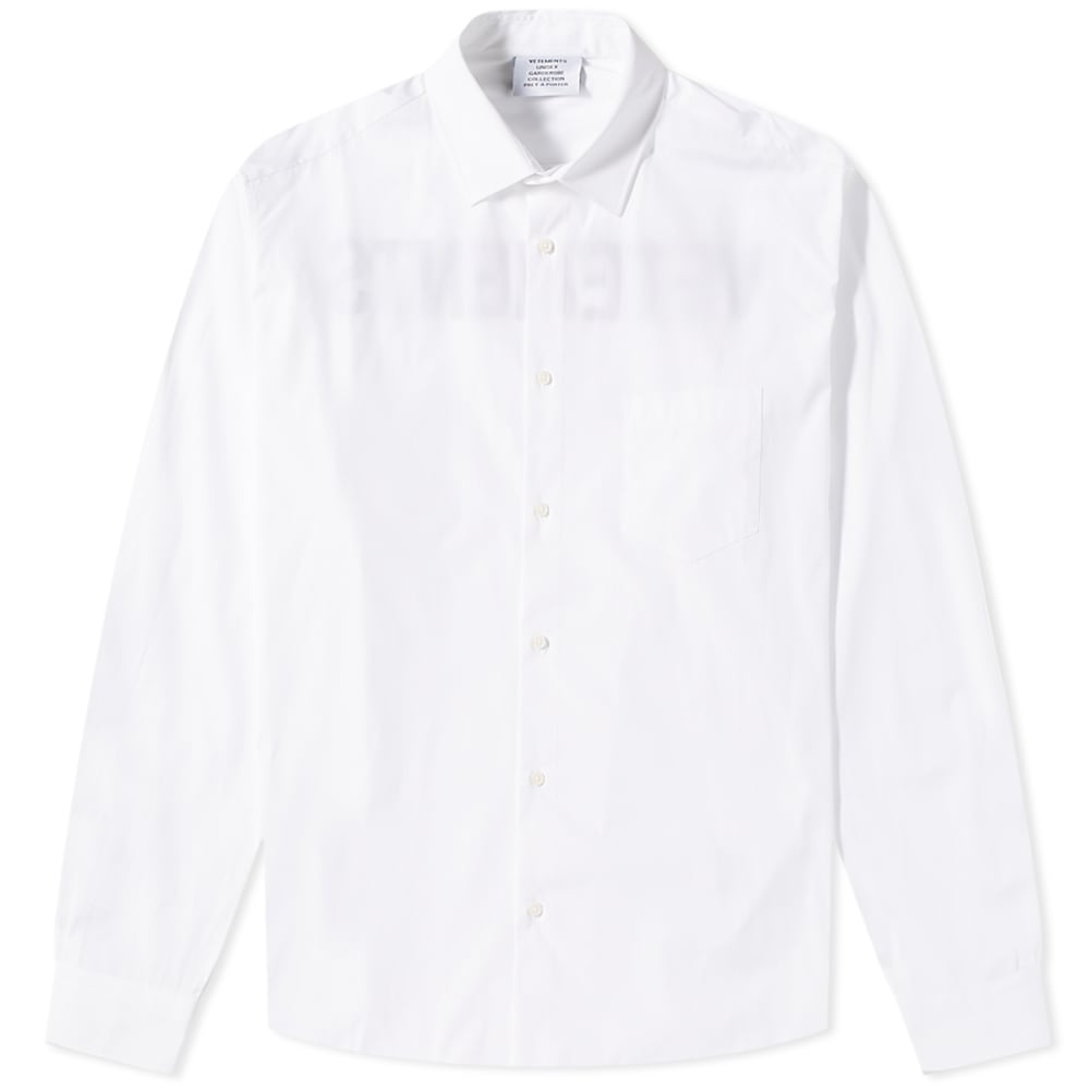 Skjorte VETEMENTS Back Logo Hvid | UE63SH191W, 0