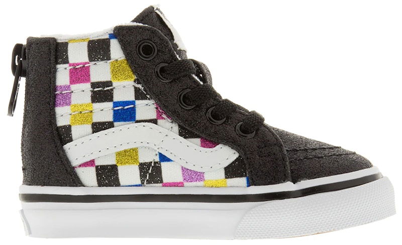 Sneakers og sko Vans Sk8-Hi Zip Glitter Checkerboard Flerfarvet | VN0A4BV1V3P