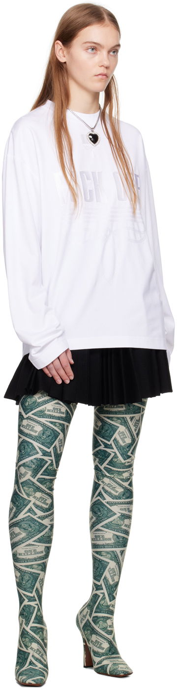 Sweater VETEMENTS VTMNTS Embroidered Long Sleeve T-Shirt Hvid | VL20LS120W, 3