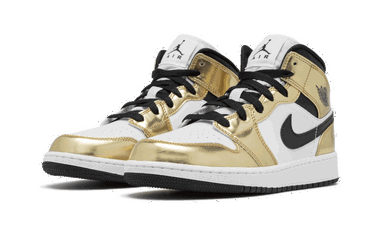 Sneakers og sko Jordan Air Jordan 1 Mid "White Metallic Gold" Metalisk | DC1419-700, 3