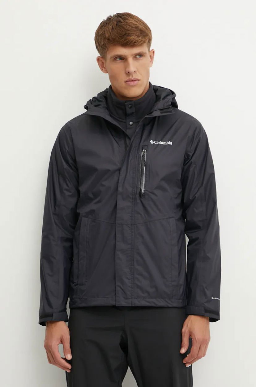 Vindjakke Columbia Pouring Adventure Men's Waterproof Jacket Sort | 2117171