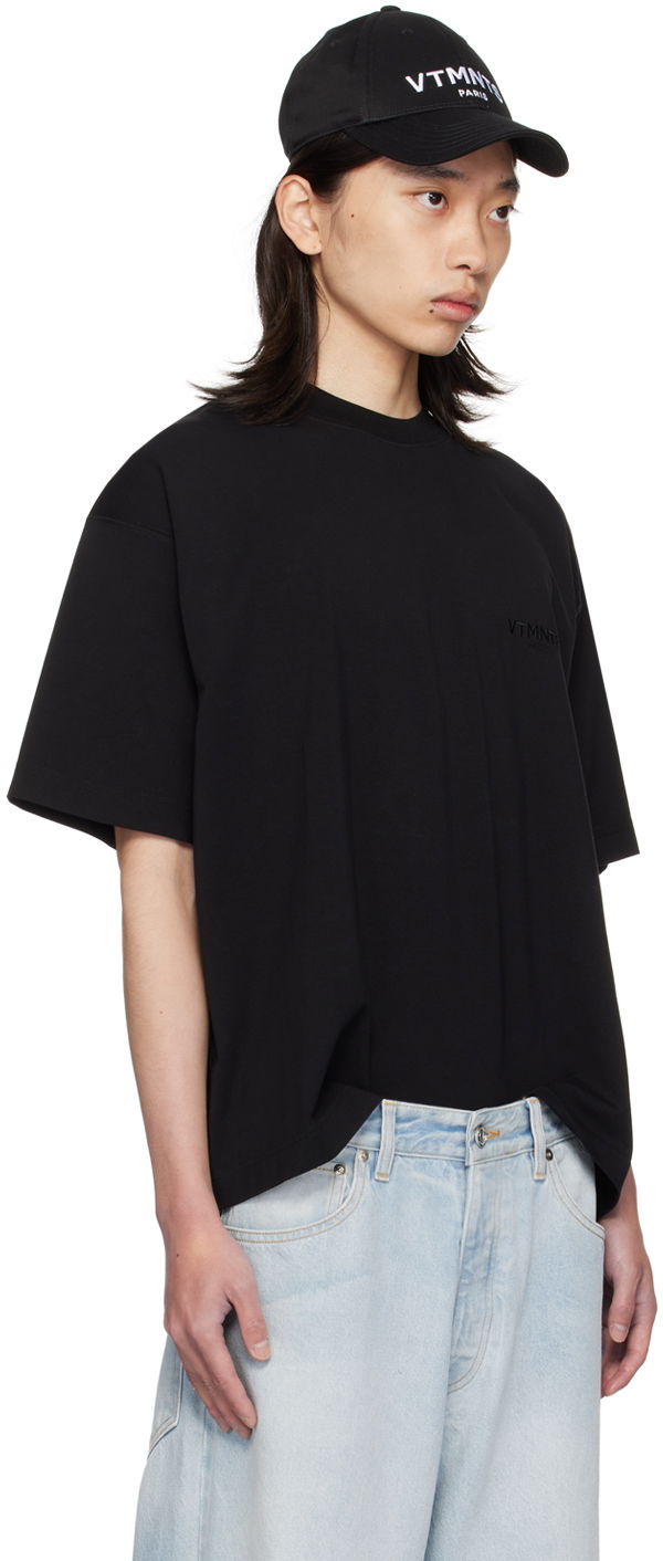 T-shirt VETEMENTS Embroidered T-Shirt Sort | VL22TR100B, 1