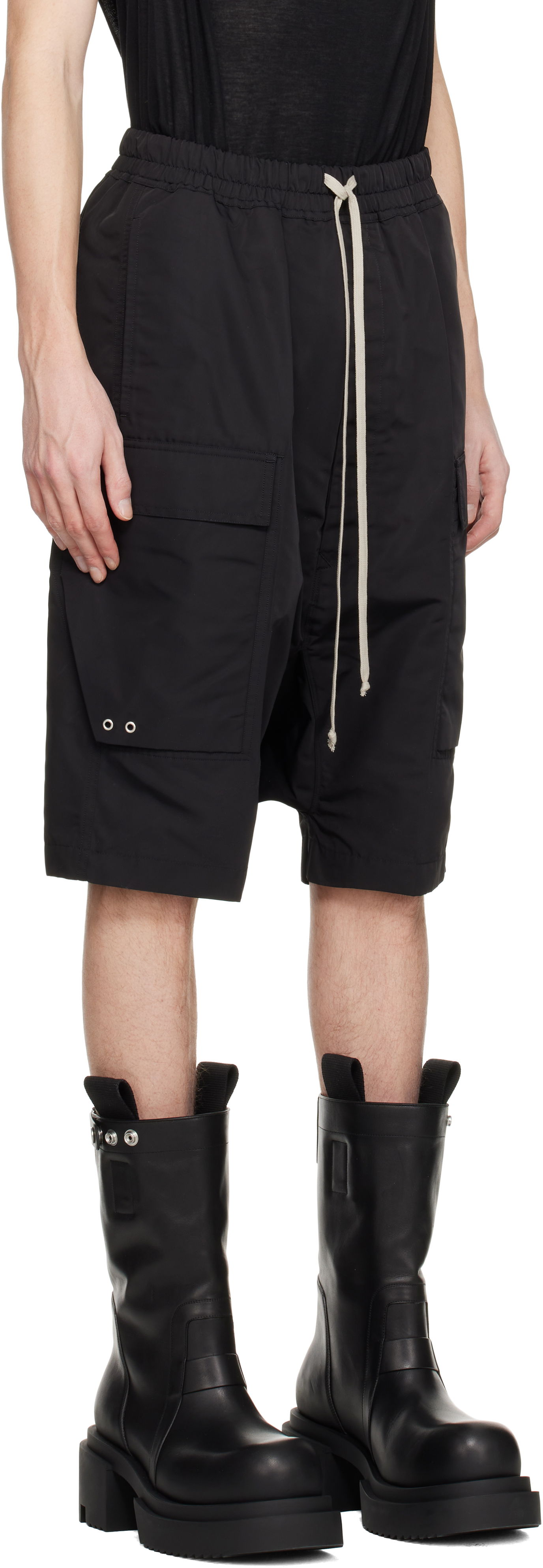 Shorts Rick Owens Rick Owens Hollywood Cargo Pods Shorts Sort | RU01E5389 FT, 1