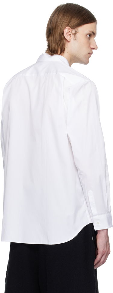 Skjorte Comme des Garçons Comme des Garçons Cotton Poplin Check Appliqué Shirt Hvid | FO-B007-051, 2