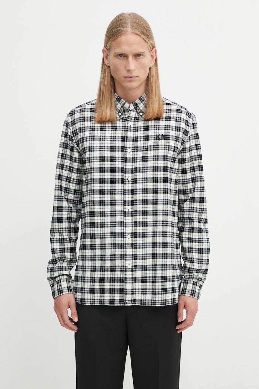 Skjorte Fred Perry Fred Perry Button-Down Regular Fit Shirt Flerfarvet | M1743