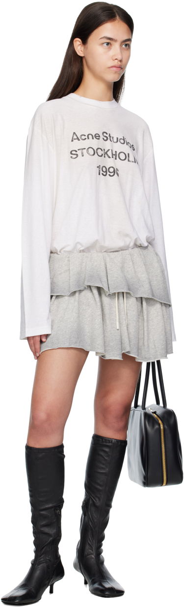 Nederdel Acne Studios Acne Studios Layered Fleece Mini Skirt Grå | AF0540-, 3