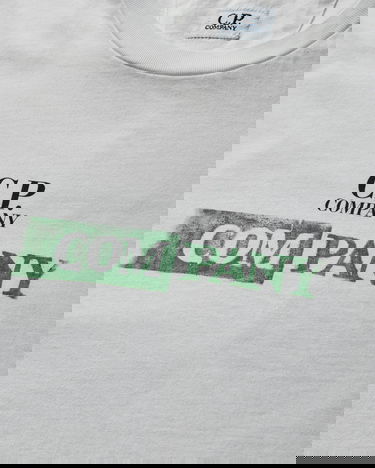 T-shirt C.P. Company Gauze Logo T-Shirt Hvid | 18CMTS307A-005431G 103, 4
