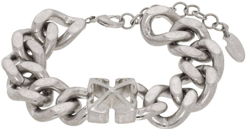 Armbånd Off-White Arrow Chained Bracelet Metalisk | OMOA10CC99MET0017200