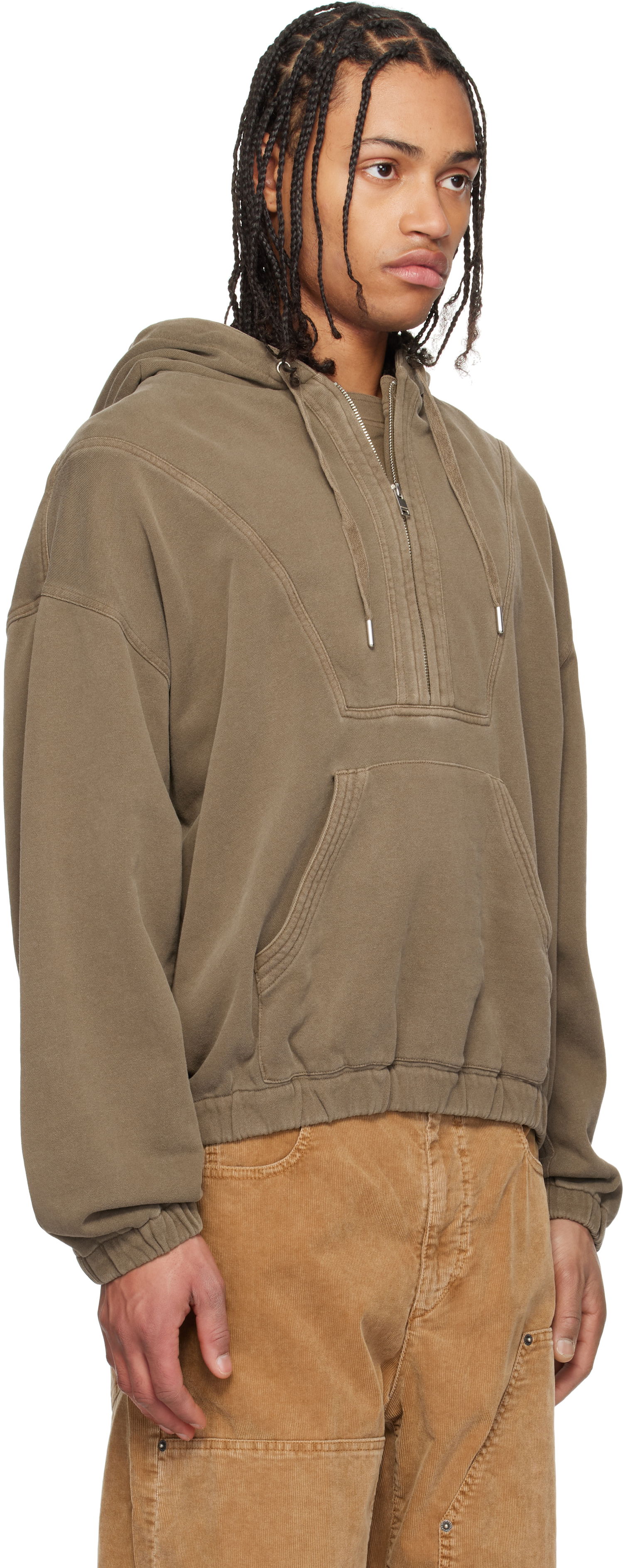 Sweatshirt ISABEL MARANT Isabel Marant Yanis Quarter-Zip Hoodie Grøn | 25PSW0155HA-C1G05H, 1