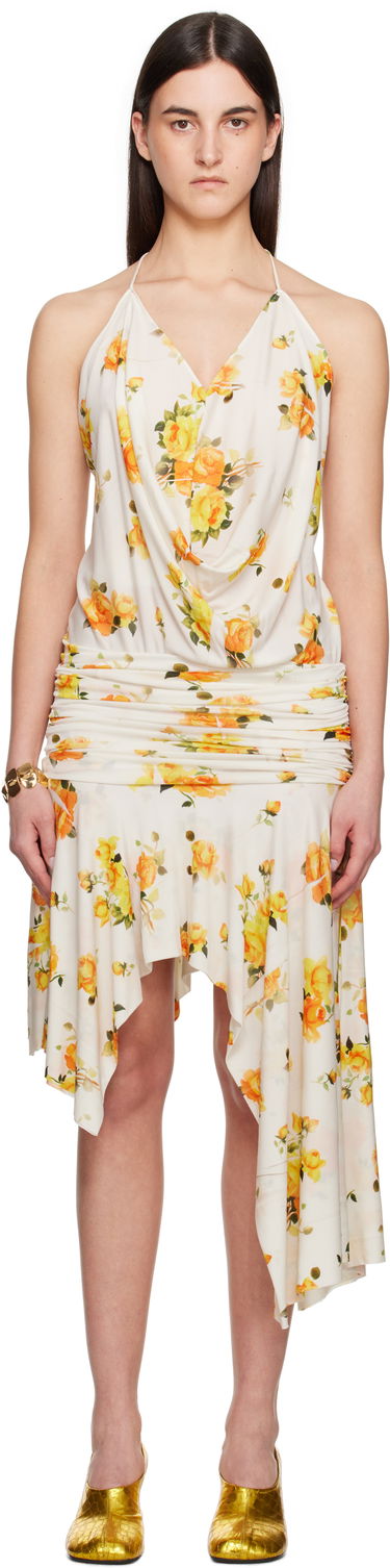 Kjole Acne Studios Acne Studios Strap Floral-Print Midi Dress Gul | A20789-, 0