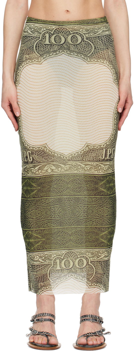 Nederdel Jean Paul Gaultier Jean Paul Gaultier 'The Cartouche' Print Maxi Skirt Grøn | 24/25-F-JU142-T515-400300156, 0