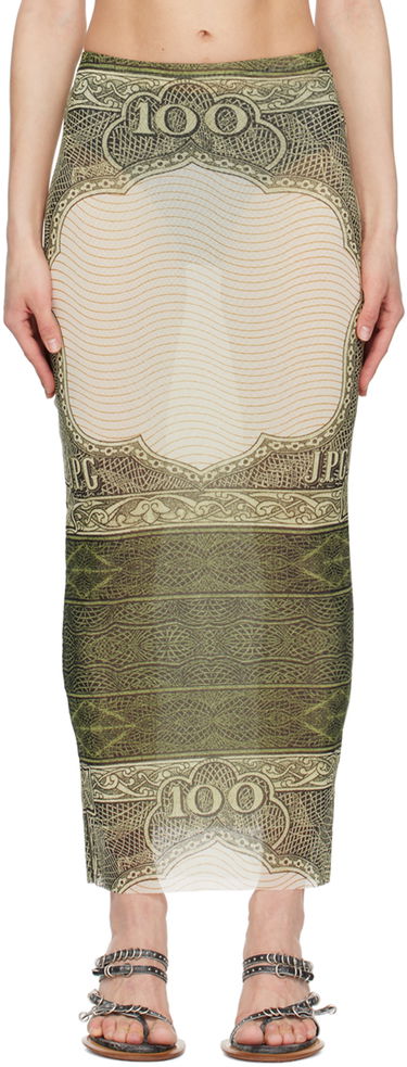 Nederdel Jean Paul Gaultier Jean Paul Gaultier 'The Cartouche' Print Maxi Skirt Grøn | 24/25-F-JU142-T515-400300156, 0