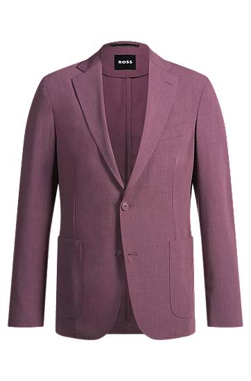 Jakke BOSS BOSS Slim Fit Micro-Patterned Stretch Suit Jacket Lilla | 50535038
