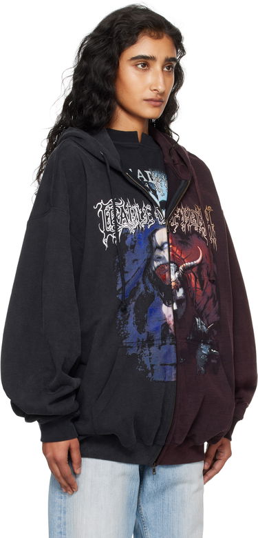 Sweatshirt VETEMENTS Vetements Cradle of Filth Oversized Zip-Up Hoodie Bourgogne | UCF76ZU900BR, 1