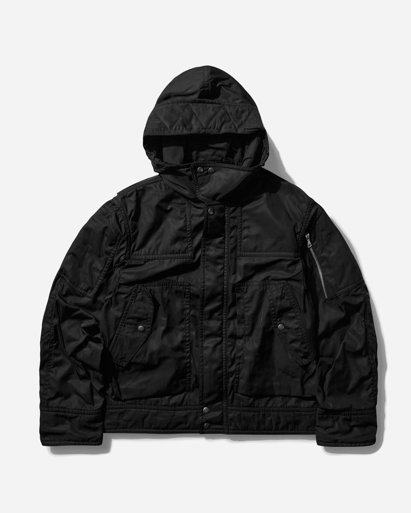 Bomberjakke Dries Van Noten Technical Hooded Jacket Sort | 251-020516-1275 900