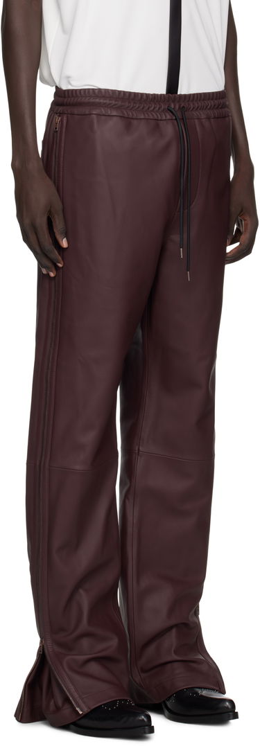 Bukser Acne Studios Acne Studios Regular Fit Leather Pants Bourgogne | BK0695-, 1